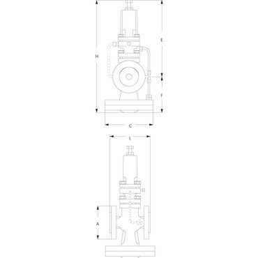 Drukreduceerventiel Type 5913 serie DP163 roestvaststaal flens